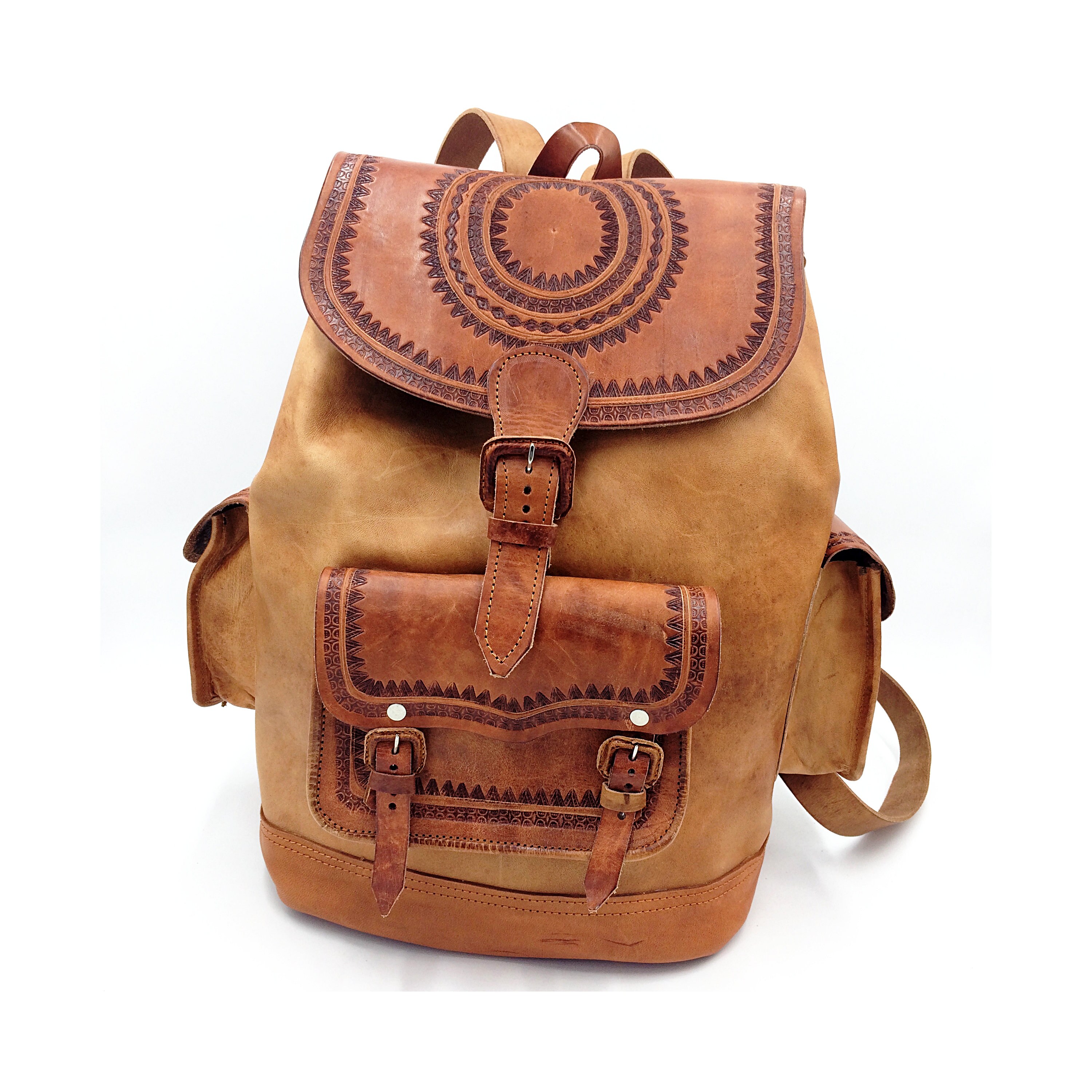 Mexican Leather Backpack Adventure handmade Etsy