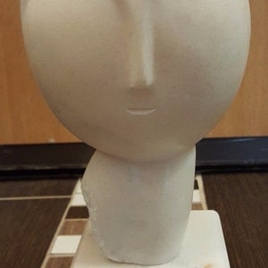 Marble Sculpture The head C. Brancusi Marble Base Figurine Figure image 7
