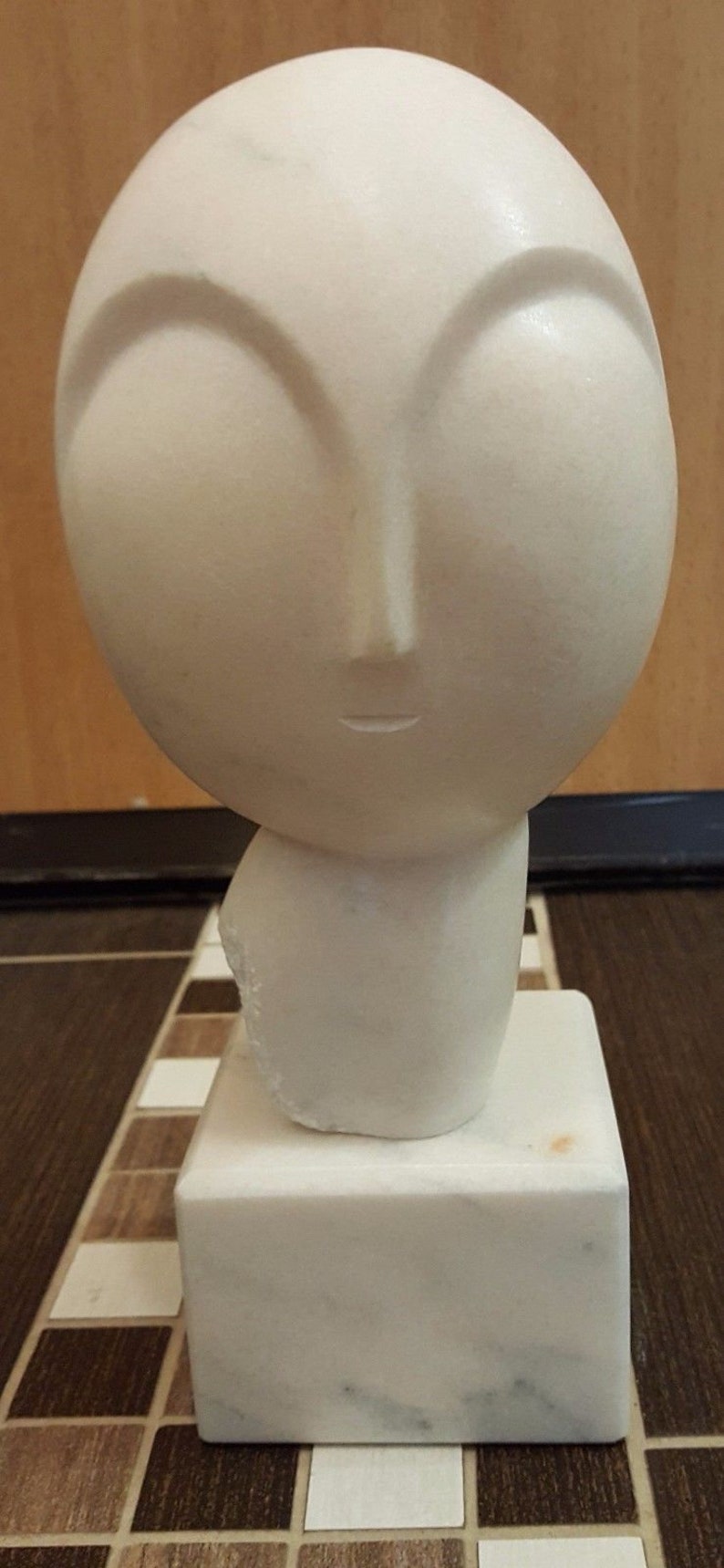 Marble Sculpture The head C. Brancusi Marble Base Figurine Figure image 7