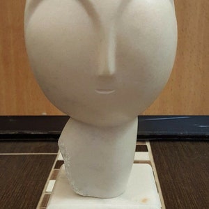 Marble Sculpture The head C. Brancusi Marble Base Figurine Figure image 2