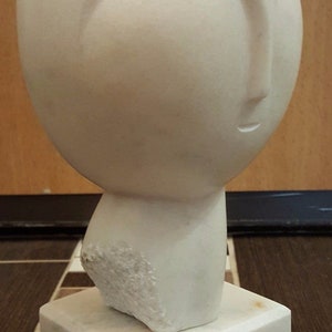 Marble Sculpture The head C. Brancusi Marble Base Figurine Figure image 6