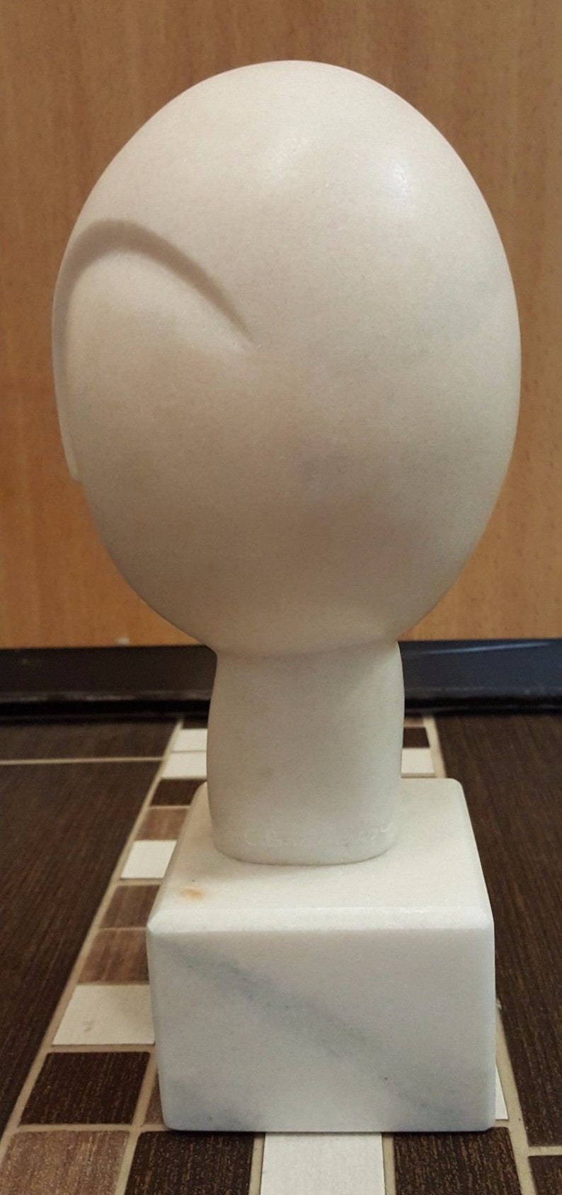 Marble Sculpture The head C. Brancusi Marble Base Figurine Figure image 3