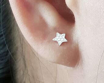 Tiny Star Stud Earrings - 925 Sterling Silver - star stud earrings - star jewelry - celestial jewelry - cartilage earrings - Helix earrings