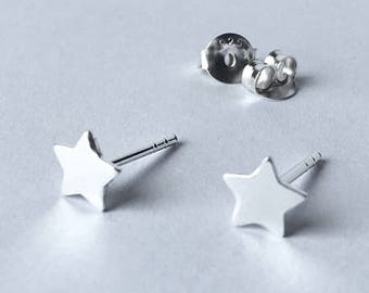 Tiny Star Stud Earrings - 925 Sterling Silver - star stud earrings - star jewelry - celestial jewelry - cartilage earrings - Helix earrings