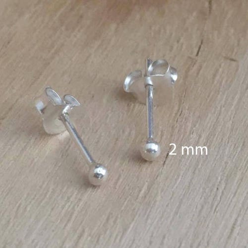 Minimalisti Orecchini A Sfera Rotondi In Metallo 18K Oro Placcato In Acciaio Ino - Foto 2