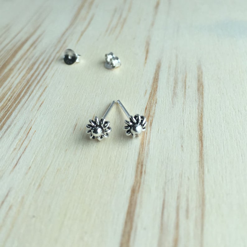 Tiny Boho Stud Earrings 925 Sterling Silver Bohemian Etsy