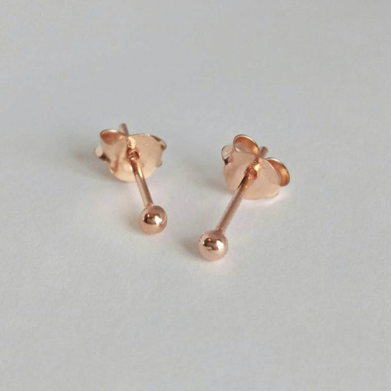 Tiny rose gold stud earrings Clearance