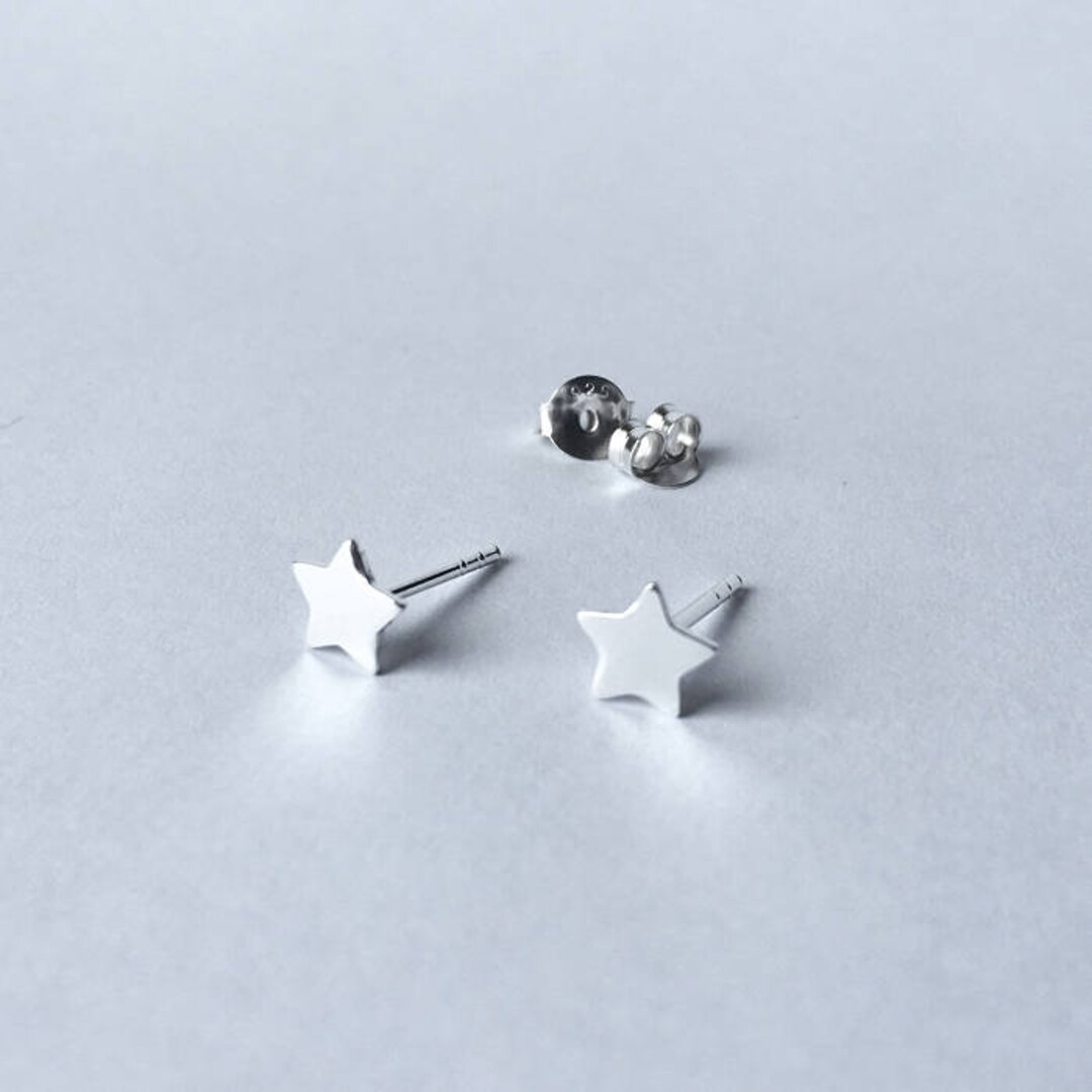 Tiny Star Stud Earrings 925 Sterling Silver Star Stud - Etsy