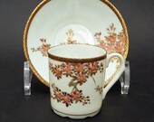 Two Japanese Satsuma eggshell porcelain late Meiji demitasse cups