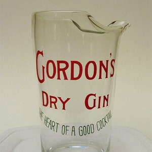 Gordons Gin glass pitcher The heart of a good cocktail