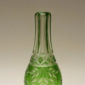 Green crystal rose water sprinkler 19th century