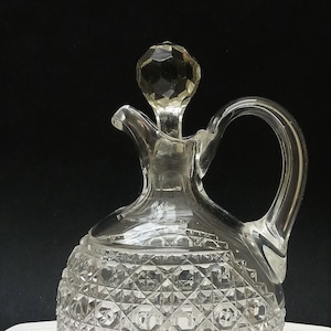 Patrón de bastón decantador de jarra de espíritu de cristal victoriano