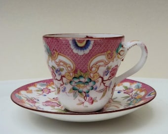 Sarreguemines Minton-patroon 216 koffiekop met schotel