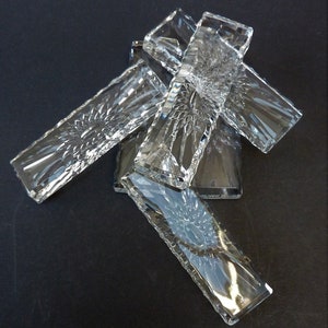 Val Saint Lambert crystal knife rest set
