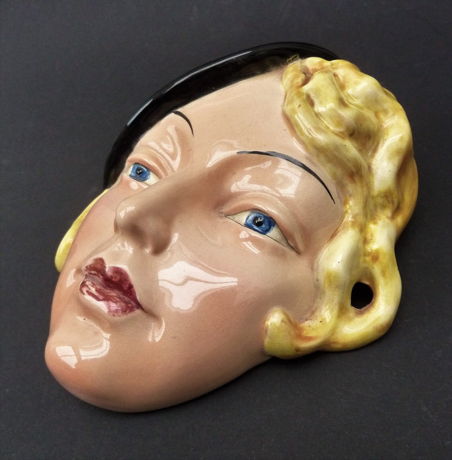 Art Deco Beswick Wall Mask Marlene Dietrich Etsy