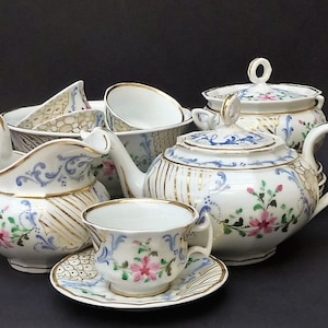 Biedermeier porcelain tea service 19th century