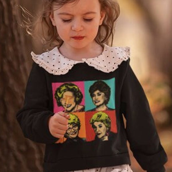 Golden Girls Toddler Baby Betty White unisex sweatshirt black