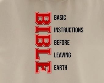 Diseño de camiseta con el acrónimo BIBLE: Instrucciones básicas (descarga digital)