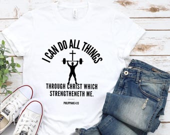 Christian Gym PNG, Philippians 4:13 Bible verse SVG Christian png files