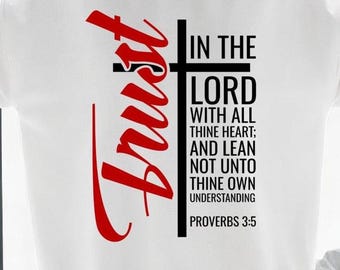 Diseño de versículo bíblico cristiano "Confía en el Señor" (PNG SVG)