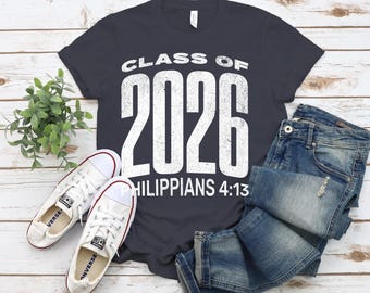 Class of 2026 Graduation PNG SVG, Senior High School Christian TShirt Design (DTF Transfer)