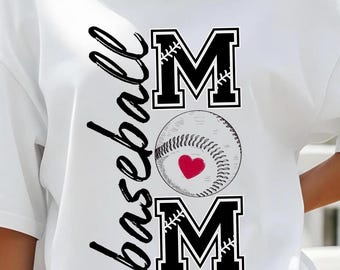 Mamá beisbolera PNG SVG, diseño gráfico retro de mamá deportista universitaria (transferencia DTF)