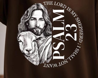 Salmo 23: Jesús, el Buen Pastor. Diseño artístico: PNG, SVG, PDF (descarga digital).