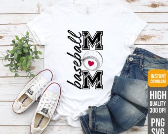Baseball Mom PNG SVG, Retro Varsity Sports Mom Graphic Design (DTF Transfer)