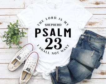 Psalm 23 The Lord Is My Shepherd | Vintage Christian Gift PNG | TShirt Design | DTF Transfer