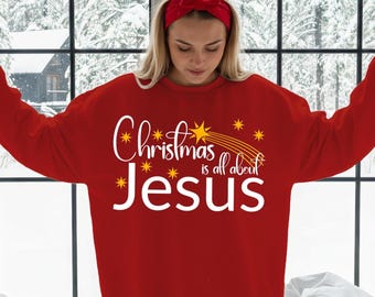Christmas Jesus T-Shirt Design, Catholic Gift (SVG, PNG, PDF)