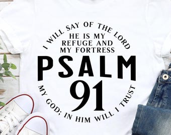 Psalm 91 Christian Vintage PNG SVG – Bible Verse Design DTF Transfers(Digital Download)