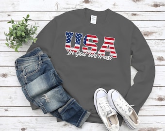 USA In God We Trust SVG PNG – Patriotic Christian Design (Digital Download)