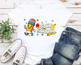 Back to School PNG, Teacher PNG, School Supplies png, Teacher Shirt Design, Apple Pencil, Sublimation png, School Clipart