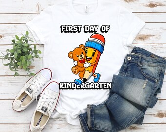First Day of Kindergarten png Back to School PNG, Teacher PNG, School Supplies png, Teacher Shirt Design, Sublimation png, School Clipart
