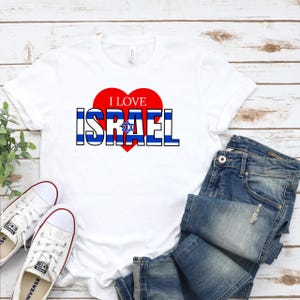 Ich liebe Israel T-Shirt Design: Jüdischer Stolz, christlicher Zionist (PNG, SVG, PDF) Digitale Produkte