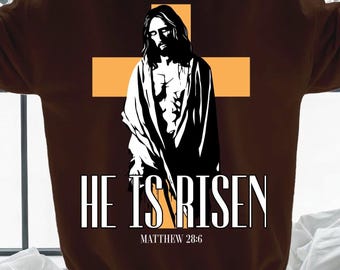 Él ha resucitado. Biblia cristiana de Pascua. PNG SVG DTF Transferencias (Descarga digital)