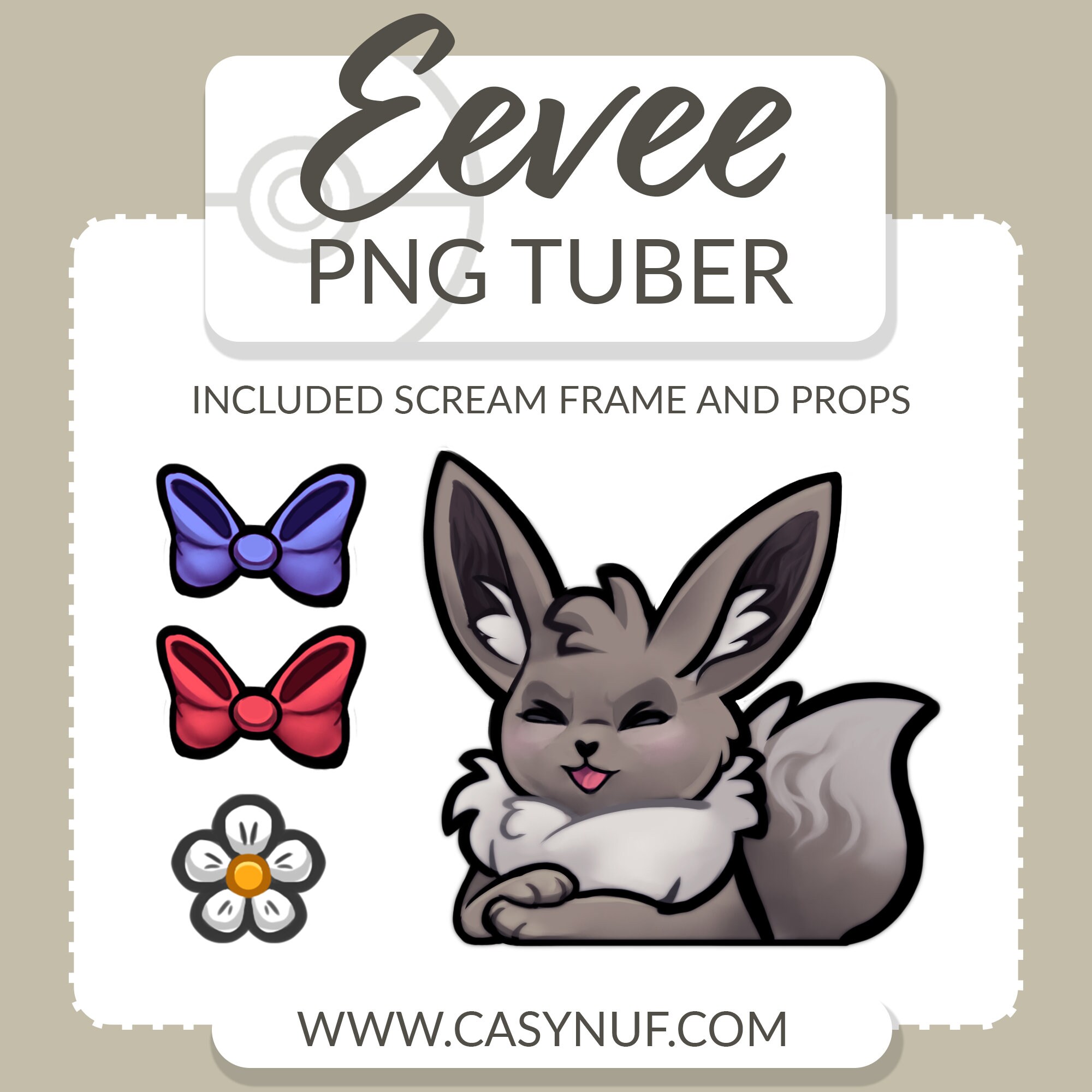 Eevee Pokemon Pngtuber for Streaming on Twitch, Tiktok, Youtube or Kick ...