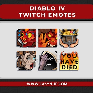 Diablo IV twitch emotes Lilith Inarius Twitch Youtube TikTok emotes premade ready to use emotes image 1