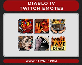 Diablo IV zuckende Emotes | Lilith Inarius | Twitch Youtube TikTok Emotes | vorgefertigte gebrauchsfertige Emotes