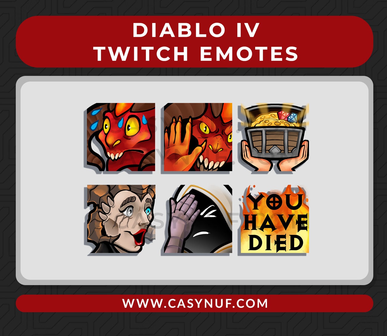 Diablo IV Twitch Emotes Lilith Inarius Twitch Youtube Tiktok Emotes ...