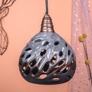 Handmade Ceramic Lamp, Ceramic Ceiling Lamp, Living Room, Bedroom Lamp, Modern Lamp, Pendant Lamp, Ceramic Lighting, Gift Idea Housewarming