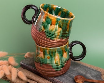 Ceramic Coffee Mug, Handmade Mug, Unique Coffee Mugs, Travel Ceramic Cup, Coffee Lover Mug, Kitchen Decor, Housewarming Gift, Best Gift Mom