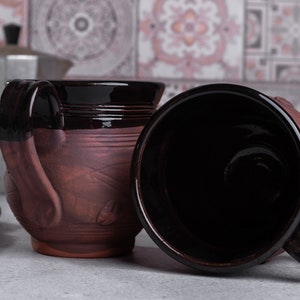 Ceramic Coffee Mug, Handmade Cup, Made In Ukraine, Coffee Bean Decor, Art Rustic Style, Handmade Pottery, Coffee Cup, Coffee Lover Gift Idea image 9