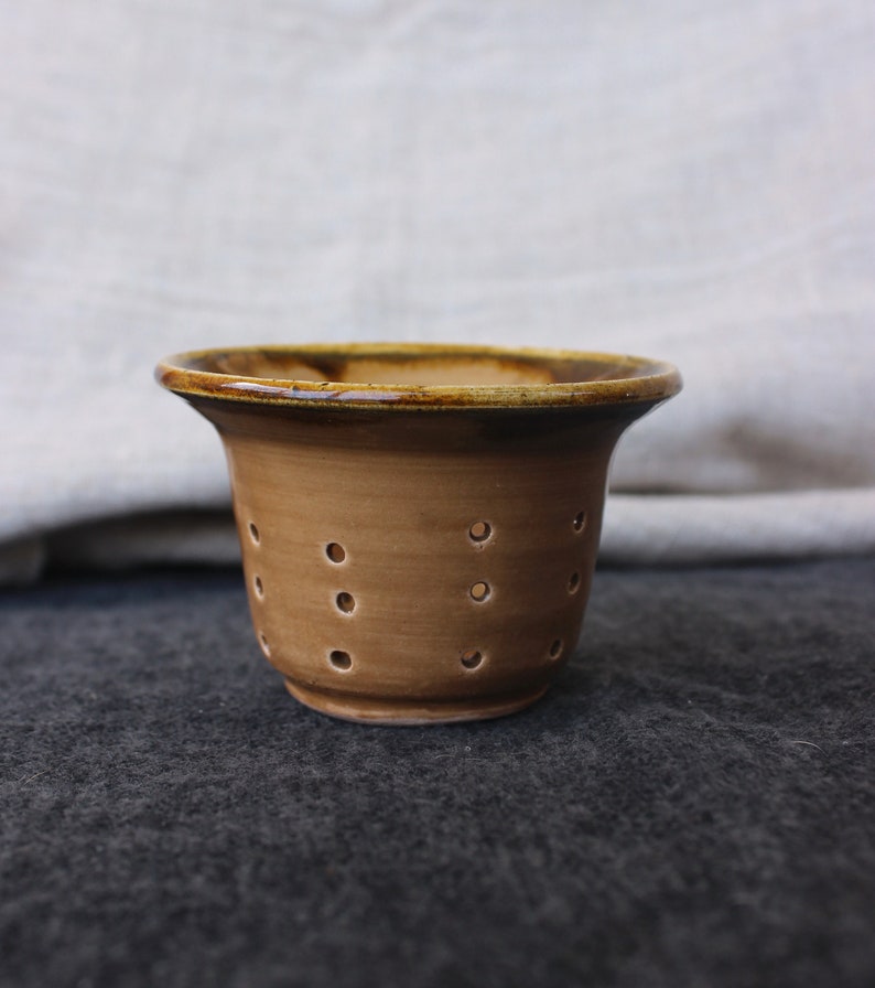 Handmade Pottery Tea Brewing Mug With Sieve Mug With Etsy