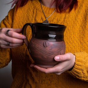 Ceramic Coffee Mug, Handmade Cup, Made In Ukraine, Coffee Bean Decor, Art Rustic Style, Handmade Pottery, Coffee Cup, Coffee Lover Gift Idea image 4