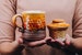 Handmade Pottery Tea Brewing Mug With Sieve, Mug With Honeycomb, Pottery Bee Mug, Tea - Honey Bee, Glazed Coffee Cup With Filter, Best Gift 