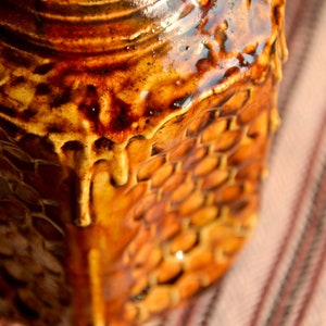 Honey Ceramic Bottle, Ceramic Bottle Handmade, Honeycomb Decor Wine Carafe, Wine Holders, Water Pitcher, Bee Kitchen Decor, Best Friend Gift image 5