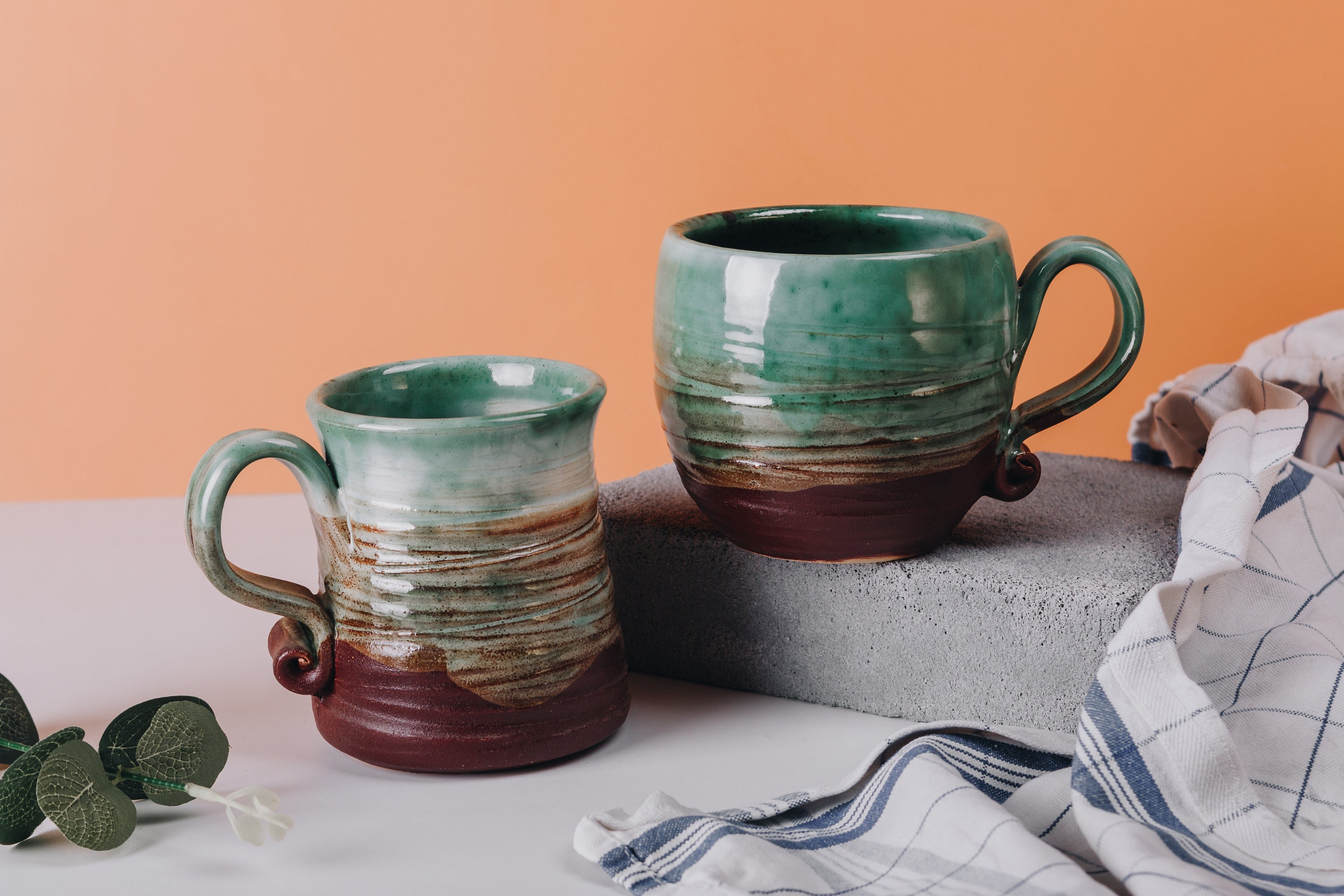 Green mug set - Etsy 日本