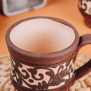 Ceramic Cup Hand Painted, Handmade Ceramic Tea Mug, Pottery Coffee Mug, Large Tea Mug, Handmade Gift, Natural Materials, Housewarming Gift image 4