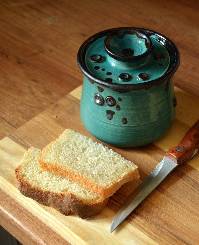 Blue French Butter Keeper Covered Butter Dish Handmade Etsy